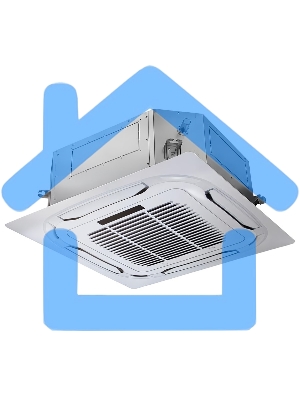 Фанкойл кассетный двухтрубный Shuft SFR-600R V2 1020 м³/час, 984 л/час, 60 м², 5,4/8,1 кВт, 39.2 дБ