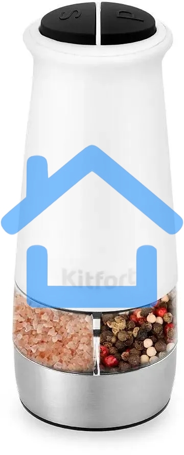 Перечница электрическая Kitfort КТ-6013-2 белый/серебристый