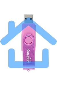Флешка USB R/W Smartbuy R/W Twist Pink (SB032 Gb2TWP), 32 Gb, USB 2.0, R/W 15/12, розовый
