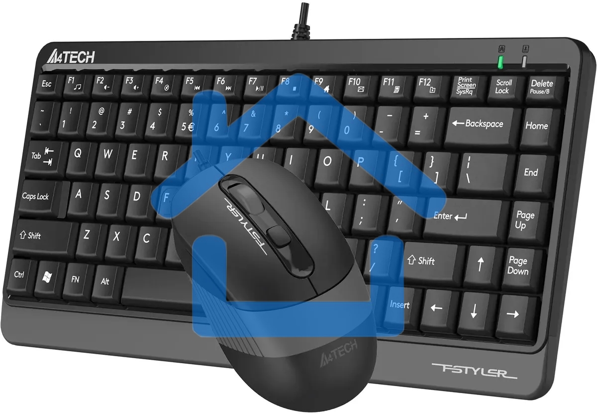 Клавиатура + мышь A4Tech Fstyler F1110 клав:черный/серый мышь:черный/серый USB Multimedia (F1110 GREY)