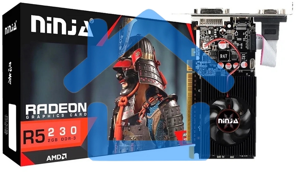 Видеокарта Ninja (Sinotex) AMD Radeon R5 230 (160SP) 2Gb DDR3 64BIT DVI HDMI CRT