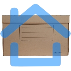Короб архивный откидная крышка Silwerhof ОК-18 микрогофрокартон 480x325x295мм коричневый