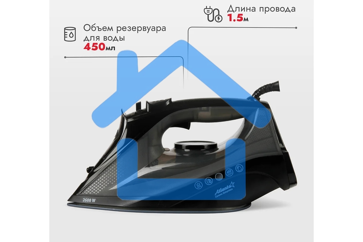 Утюг Atlanta ATH-5547 черный