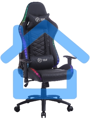 Кресло игровое Cactus CS-CHR-0099BL черный сиденье черный эко.кожа с подголов. крестовина металл пластик черный