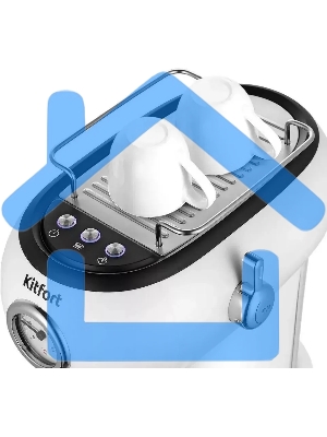 Кофеварка рожковая Kitfort КТ-7219 белый, исп. кофе - молотый, 1.2 л, 1100 Вт, 15 Бар.