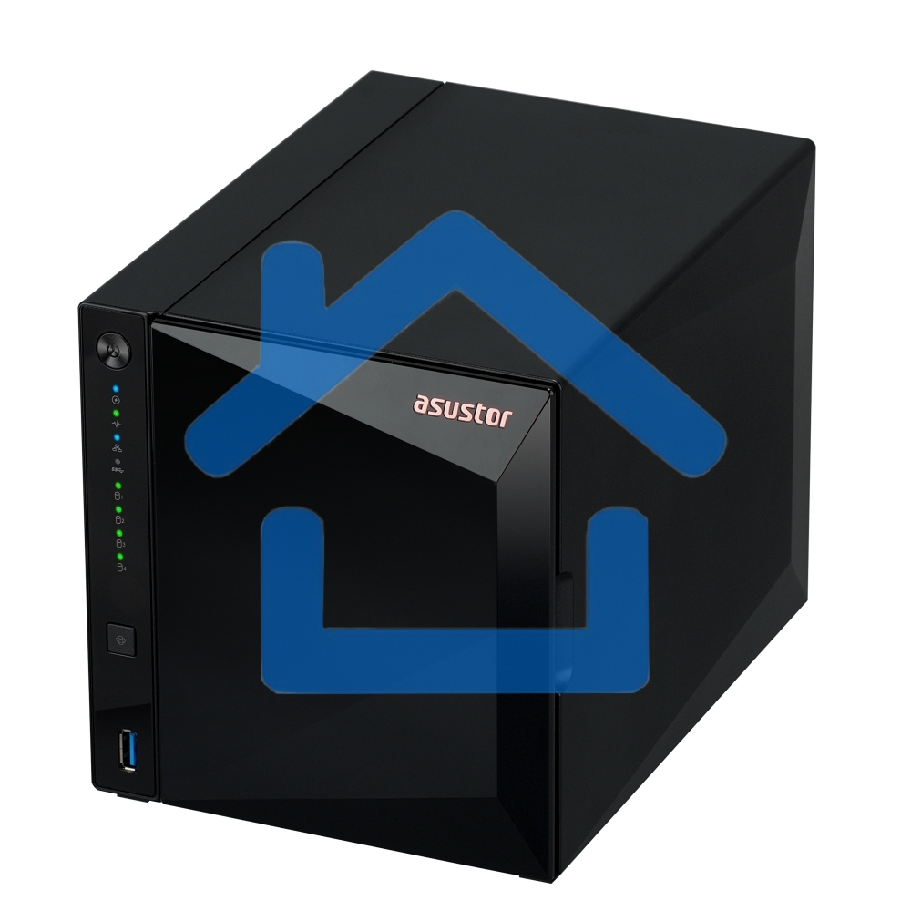Сетевое хранилище ASUSTOR AS3304T 4-Bay NAS/MPl/Cel 1.4GHz Quad Core/2GbDDR4/noHDD,LFF(HDD,SSD),/1x1GbE(LAN)/3xUSB3.2; 90IX01L0-BW3S00