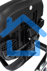 Кресло руководителя Бюрократ MC-412N-H черный сетка/ткань с подголов. крестов. металл хром