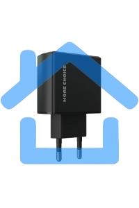 Зарядное устройство MORE CHOICE (4610196409936) NC60 1USB-C 3.0A PD 20W быстрая зарядка черный