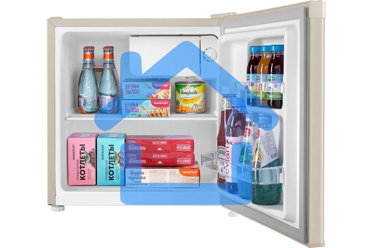 Холодильник Maunfeld MFF50BG золотой однокамерный 46л, De Frost