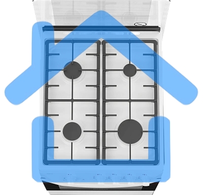 Плита газовая Darina 1D1 GM 241 008 W белый/черный, конфорок 4 шт, духовка 50 л, 50 см x 85 см x 60 см