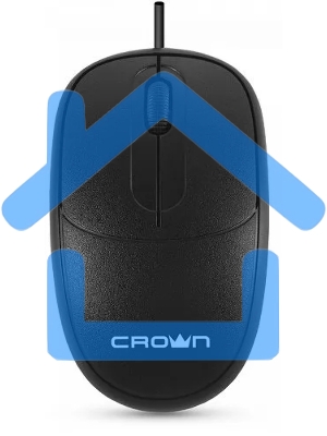 Мышь проводная Crown CMM-128 черный, 1000 dpi, USB, кнопки - 2