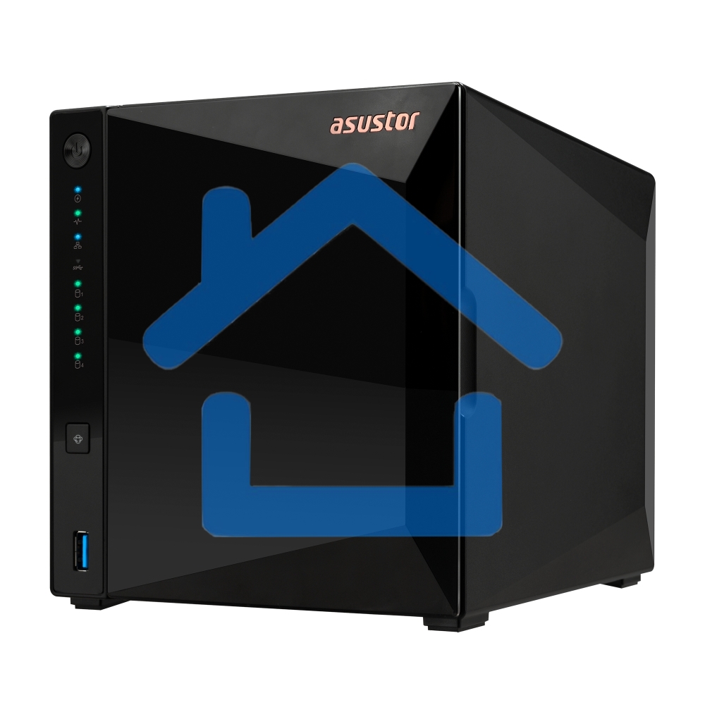Сетевое хранилище ASUSTOR AS3304T 4-Bay NAS/MPl/Cel 1.4GHz Quad Core/2GbDDR4/noHDD,LFF(HDD,SSD),/1x1GbE(LAN)/3xUSB3.2; 90IX01L0-BW3S00