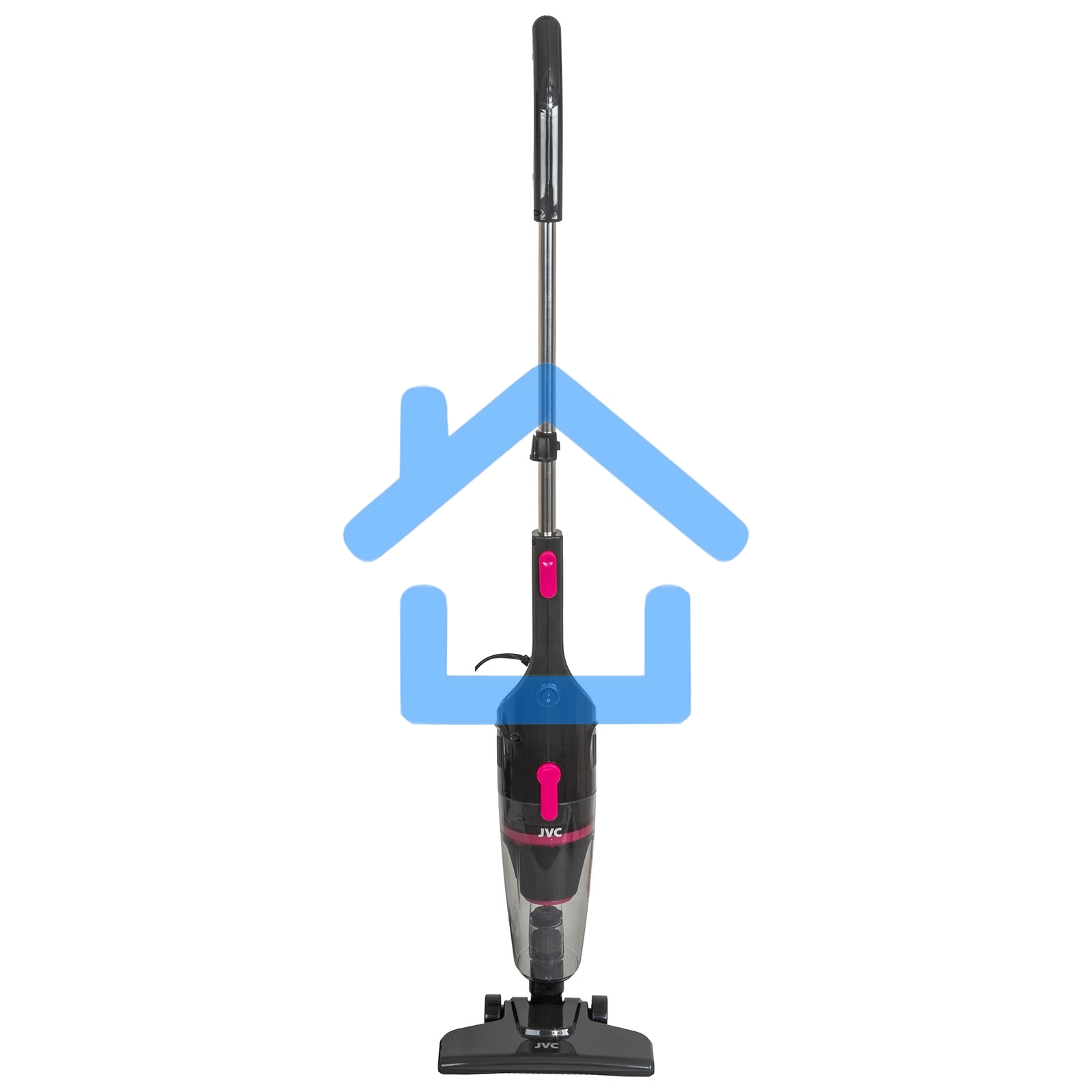 Пылесос вертикальный JVC JH-VS106 черный, питание от сети, 130 Вт, уборка сухая, пылесборник 1.2 л.