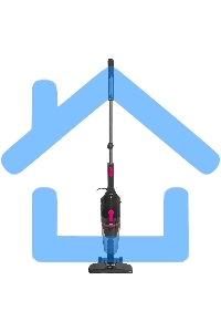 Пылесос вертикальный JVC JH-VS106 черный, питание от сети, 130 Вт, уборка сухая, пылесборник 1.2 л.