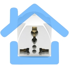 Адаптер сетевой универсальный OXION 220В, 16А, пластик PC, медь, OX-SKTADP220PBAG