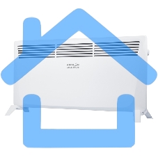 Конвектор Аксион ТКС-2000, белый, 2000 Вт, 25 м2, термостат