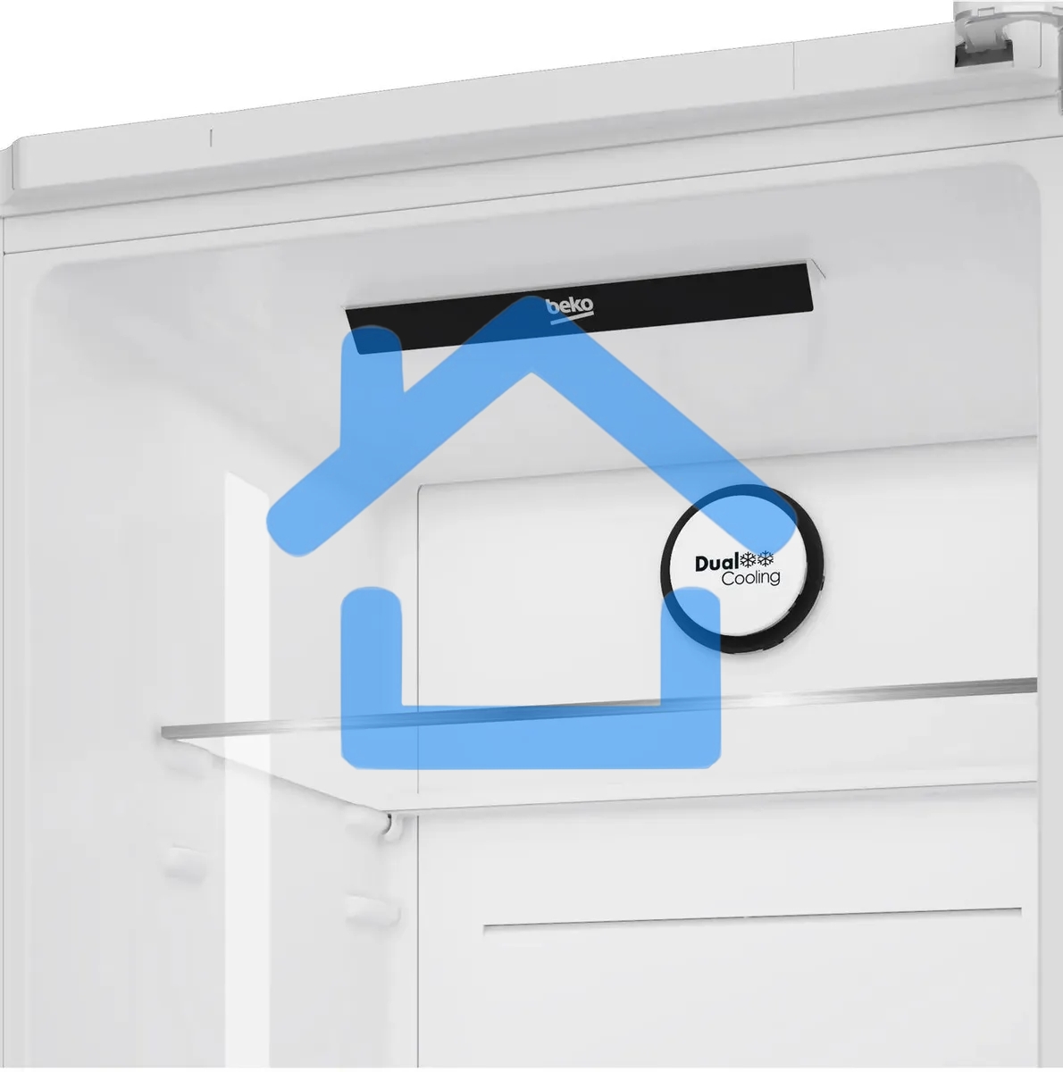 Холодильник Beko B3DRCNK402HW белый двухкамерный 257/100л морозилка снизу, No Frost