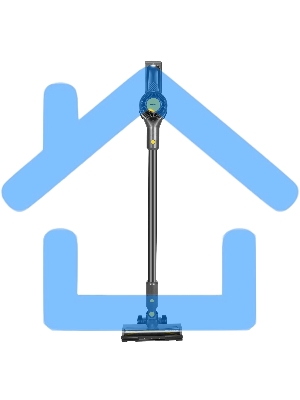 Пылесос вертикальный Centek CT-2573 черный/желтый, питание от аккумулятора, 215 Вт, уборка сухая, пылесборник 0.8 л, работа от АКБ max 45 мин