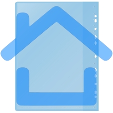 Папка-скоросшиватель Silwerhof 255120-02 A4, прозрачный верхний лист, 10 вкладышей, боковая перфорация, полипропилен голубой