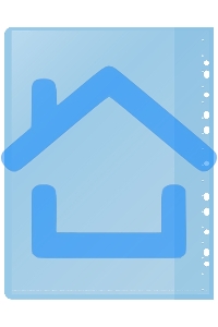 Папка-скоросшиватель Silwerhof 255120-02 A4, прозрачный верхний лист, 10 вкладышей, боковая перфорация, полипропилен голубой