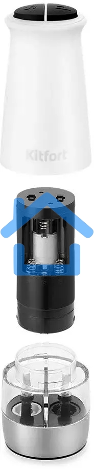 Перечница электрическая Kitfort КТ-6013-2 белый/серебристый