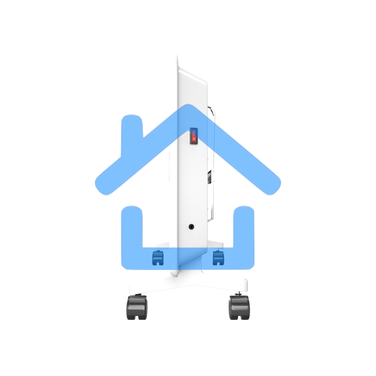 Конвектор Thermex Frame 1500E белый, 1500 Вт, 20 м2, термостат, дисплей, WiFi