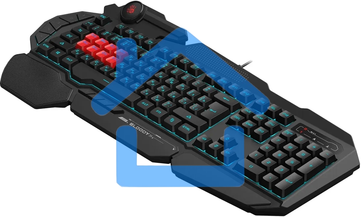 Клавиатура A4Tech Bloody B318 черный USB Multimedia Gamer LED (подставка для запястий)