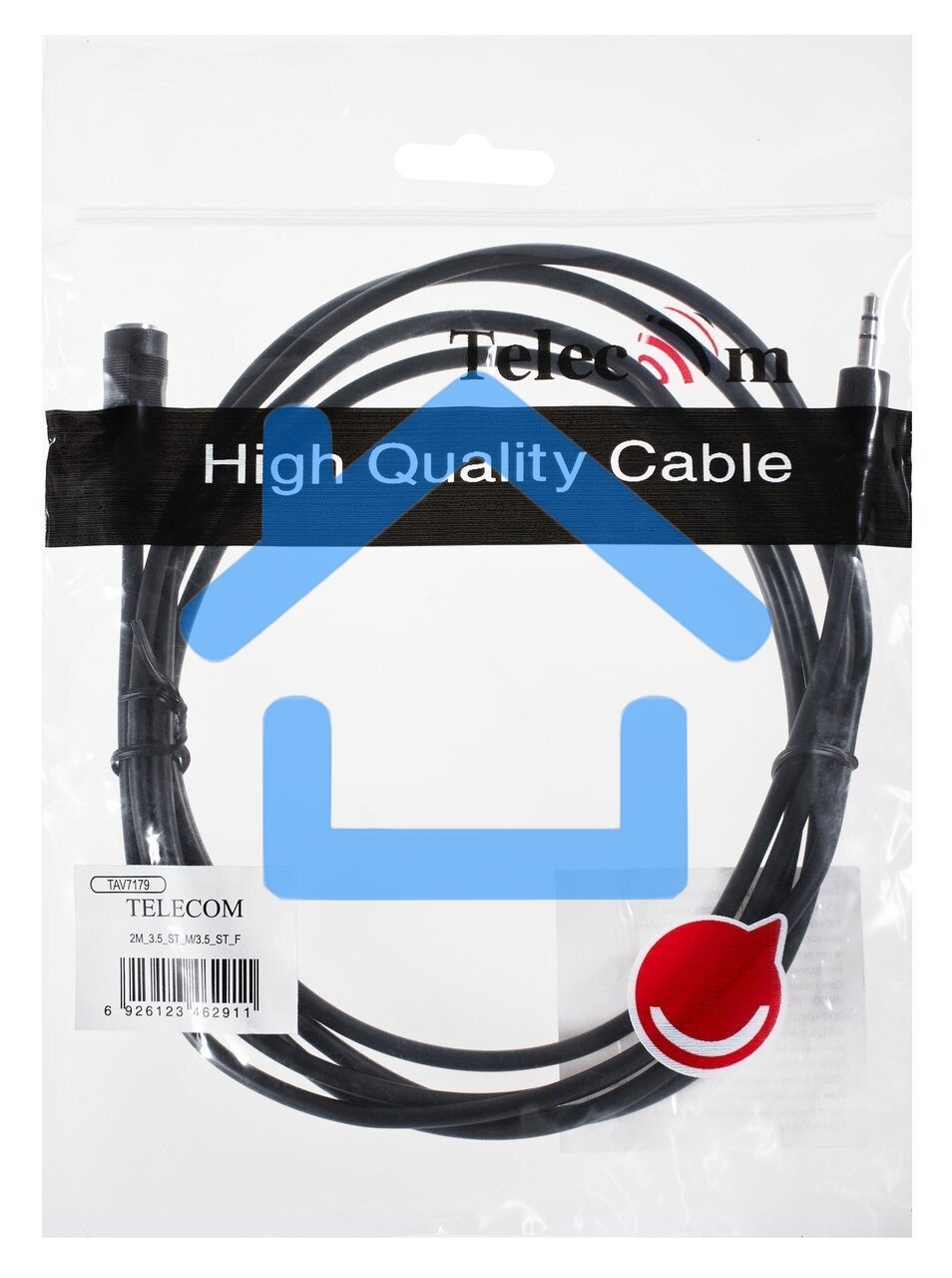 Кабель удлинительный Telecom 3.5 Jack (M) - 3.5 Jack (F), стерео, аудио, 2м <TAV7179-2M>