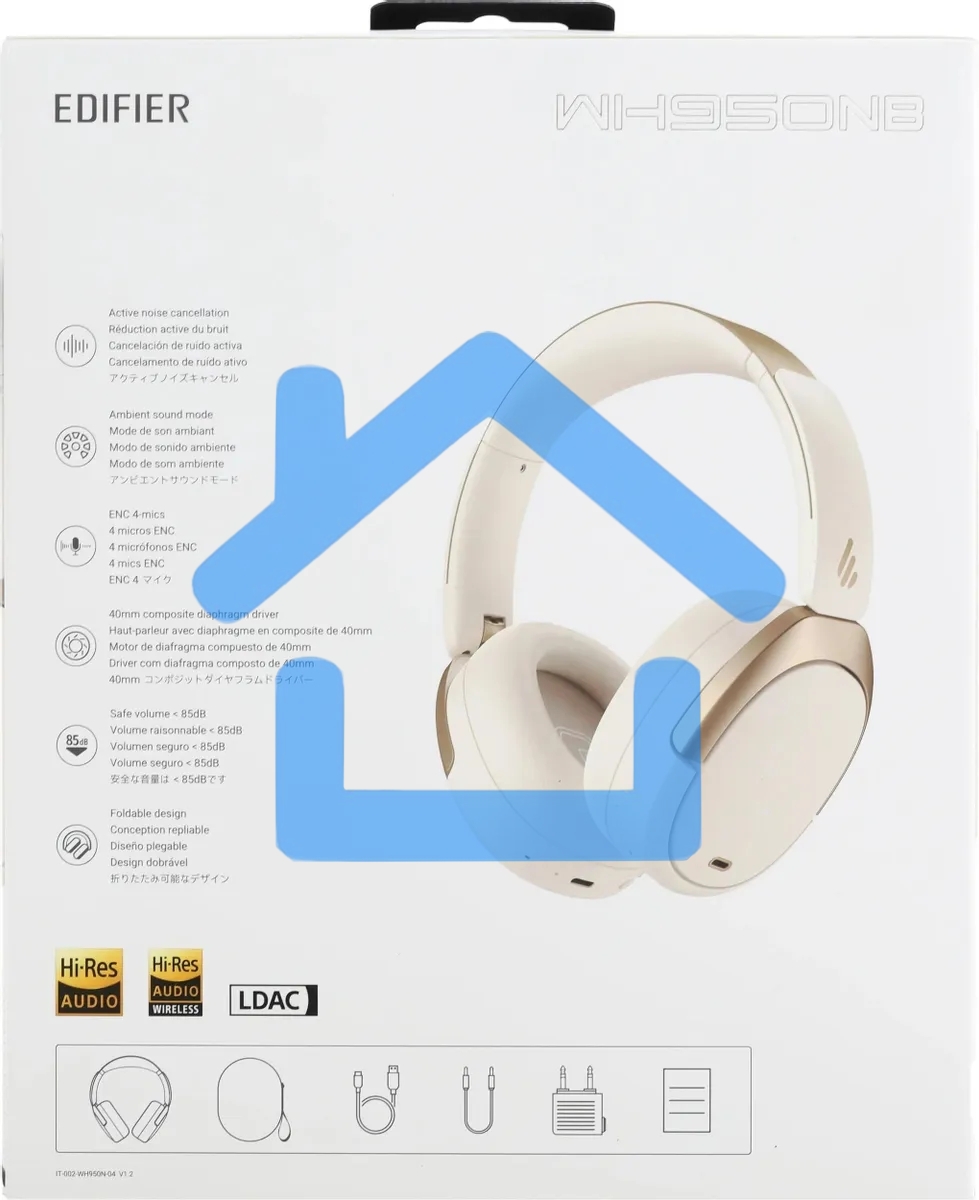 Гарнитура мониторные Edifier WH950NB слоновая кость/золотистый беспроводные bluetooth оголовье
