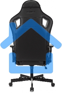 Кресло игровое Knight Gladiator черный, эко.кожа, крестов. металл