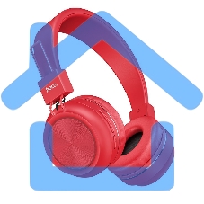 Гарнитура беспроводная полноразмерная HOCO W25, красный