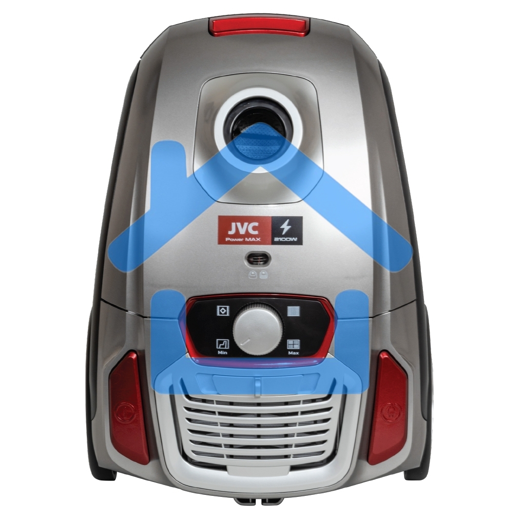 Пылесос JVC JH-VB250 серый, 360/2100 Вт, уборка сухая, пылесборник мешок 3 л