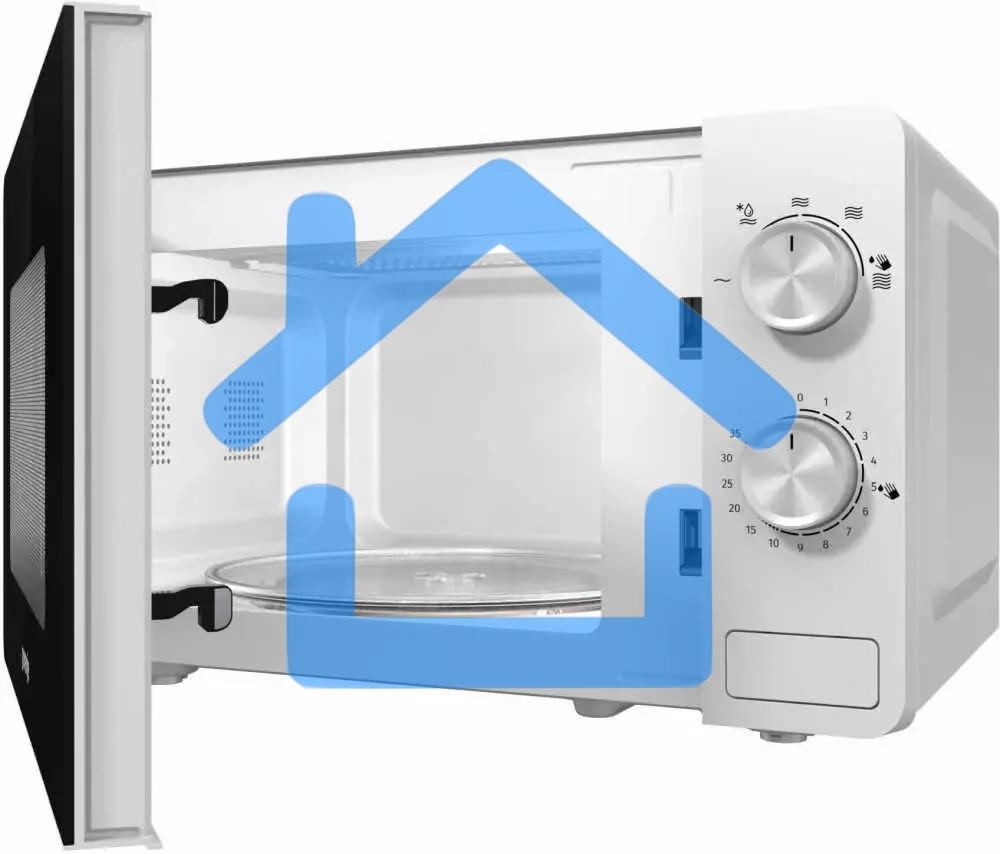Микроволновая печь Gorenje MO20E1W белый, 20 л, 800 Вт, переключатели - поворотный механизм