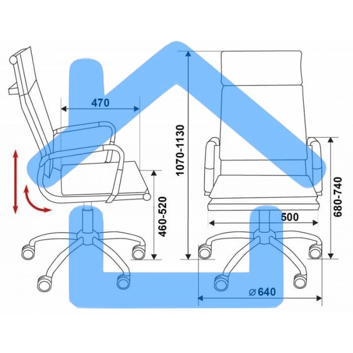 Кресло руководителя Бюрократ CH-993/orange оранжевый, искусственная кожа, крестовина хромированная