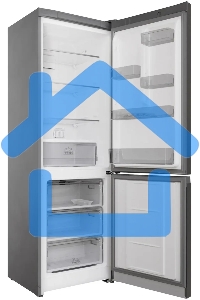 Холодильник Hotpoint HT 5180 MX нержавеющая сталь/серебристый двухкамерный 220/78 л морозилка снизу, No Frost