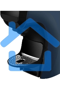 Кофеварка капсульная Kitfort КТ-7462 синий/черный, исп. кофе - капсулы Nespresso, Dolce Gusto/молотый, 0.85 л, 1450 Вт, 19 Бар