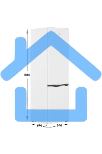 Холодильник Beko B1RCSK312W белый двухкамерный 213/87л морозилка снизу