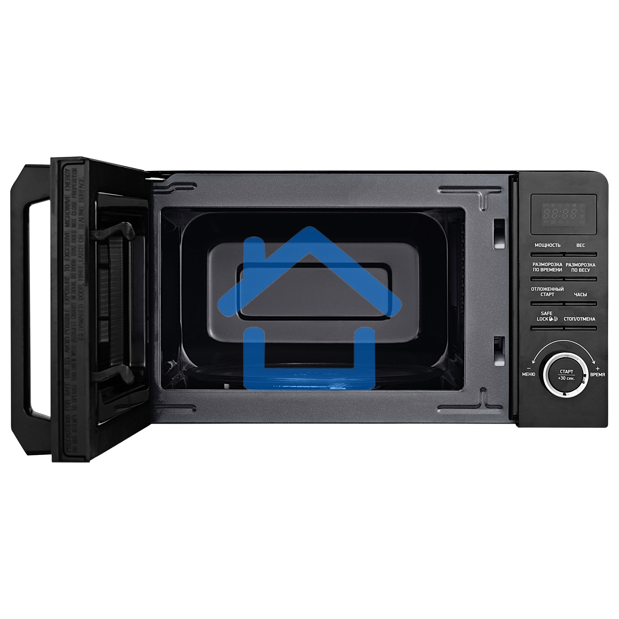 Микроволновая печь BBK 20MWS-723T/B черный, 20 л, 700 Вт, переключатели - тактовый/кнопки