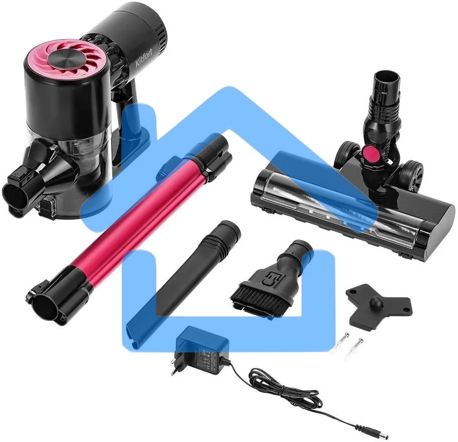 Пылесос Kitfort КТ-5291 300Вт черный/розовый