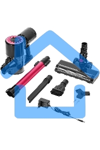 Пылесос Kitfort КТ-5291 300Вт черный/розовый