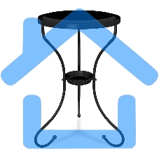 Столик журнальный SHEFFILTON SHT-CT10-1 металл/пластик черный муар (253786)