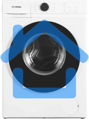 Стиральная машина Hyundai WME7212 белая, загрузка фронтальная 7кг, 1200 об/мин., класс: A