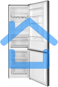 Холодильник Maunfeld MFF200NFSBE черная сталь, двухкамерный, 271/106 л, морозилка снизу, Total No Frost