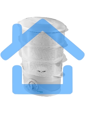 Пароварка электрическая Endever Vita-177, белый, мощность 1000 Вт, объем 9 л, таймер 60 минут, двойная защита, 4 шт./уп.