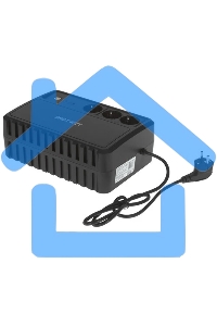 Источник бесперебойного питания SMARTWATT UPS SAFE 1000 черный, 1000/600 ВА/Вт, линейно-интерактивный, напольный, LED индикация, Shuko CEE7/4 - 3 шт.