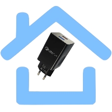 Зарядное устройство MORE CHOICE (4620202550286) NC69i 2USB 3.0A QC3.0 быстрая зарядка для Lighting 8-pin черный