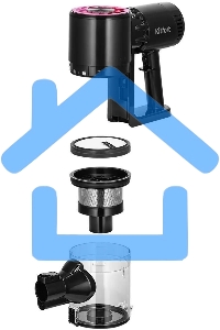 Пылесос Kitfort КТ-5291 300Вт черный/розовый