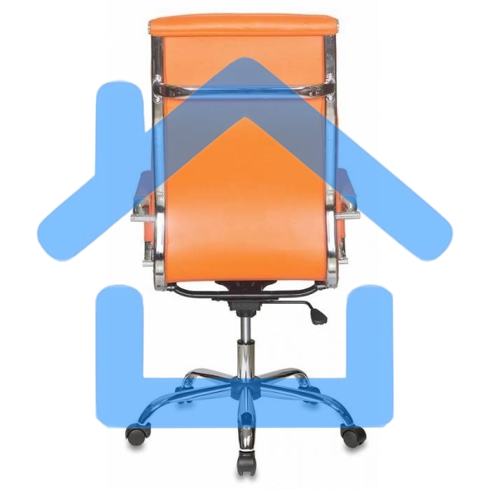 Кресло руководителя Бюрократ CH-993/orange оранжевый, искусственная кожа, крестовина хромированная