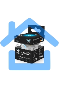 Лампа светодиодная диммируемая Gauss MR16 5Вт 4100К белый GU5.3 530лм 180-265В