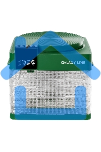 Сушилка для овощей и фруктов Galaxy Line GL 2630, зеленый, с электронным управлением, 450 Вт